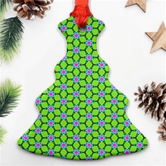 Pattern Green Christmas Tree Ornament (two Sides) by Mariart