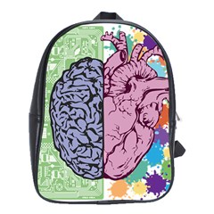 Brain Heart Balance Emotion School Bag (xl) by Sudhe