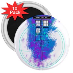 Tattoo Tardis Seventh Doctor Doctor 3  Magnets (10 Pack)  by Sudhe