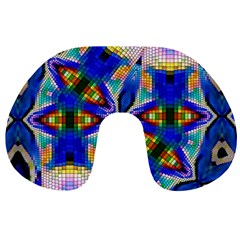 Art Kaleidoscope Meditation Mosaic Travel Neck Pillow by Wegoenart