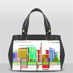 Business Finance Statistics Graphic Oversize Office Handbag (2 Sides) by Simbadda