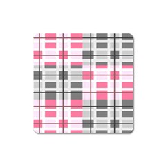 Fabric Textile Nursery Pale Baby Square Magnet by Simbadda