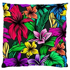 Hibiscus Flower Plant Tropical Standard Flano Cushion Case (two Sides) by Simbadda