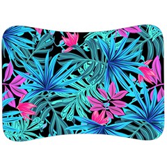 Leaves Picture Tropical Plant Velour Seat Head Rest Cushion by Simbadda