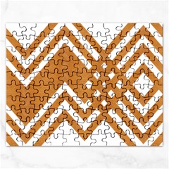 Wood Zigzag Texture Rectangular Jigsaw Puzzl by Bajindul