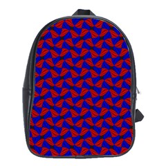 Background Texture Design Geometric Red Blue School Bag (xl) by Sudhe