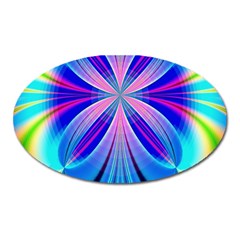 Abstract Art Design Digital Art Oval Magnet by Pakrebo