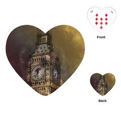 London Big Ben Building Playing Cards Single Design (heart) by Wegoenart