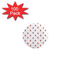 Cartoon Style Strawberry Pattern 1  Mini Magnets (100 Pack)  by dflcprintsclothing