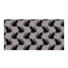 Black Cats On Gray Satin Wrap by bloomingvinedesign