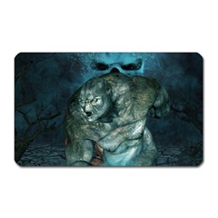 Aweome Troll With Skulls In The Night Magnet (rectangular) by FantasyWorld7