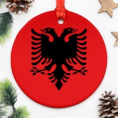 Albania Flag Round Ornament (two Sides) by FlagGallery