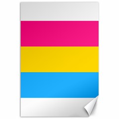 Pansexual Pride Flag Canvas 12  X 18  by lgbtnation