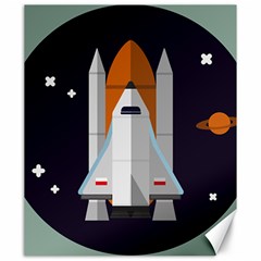 Rocket Space Universe Spaceship Canvas 20  X 24  by Pakrebo