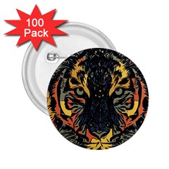 Tiger Predator Abstract Feline 2 25  Buttons (100 Pack)  by Pakrebo