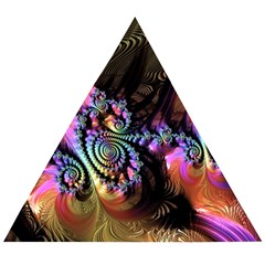 Fractal Colorful Background Wooden Puzzle Triangle by Pakrebo