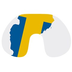 Sweden Country Europe Flag Borders Travel Neck Pillow by Sapixe