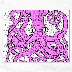 Squid Octopus Animal Rectangular Jigsaw Puzzl by Bajindul