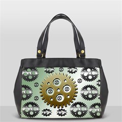 Gear Background Sprocket Oversize Office Handbag (2 Sides) by HermanTelo