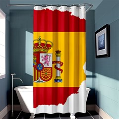 Spain Country Europe Flag Borders Shower Curtain 36  X 72  (stall)  by Sapixe