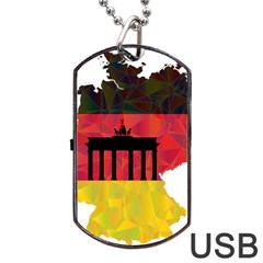 Republic Germany Deutschland Map Dog Tag Usb Flash (one Side) by Sapixe