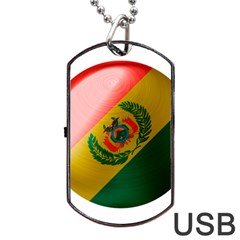 Bolivia Flag Country National Dog Tag Usb Flash (one Side) by Sapixe