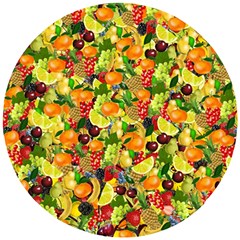 Background Pattern Structure Fruit Wooden Puzzle Round by Pakrebo