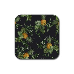 Pineapples Pattern Rubber Coaster (square)  by Sobalvarro