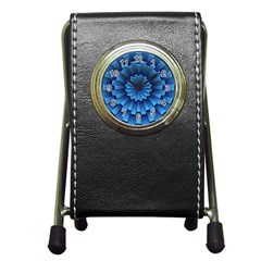 Mandala Background Texture Pen Holder Desk Clock by HermanTelo