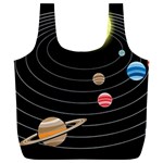 Solar System Planets Sun Space Full Print Recycle Bag (XL) Back