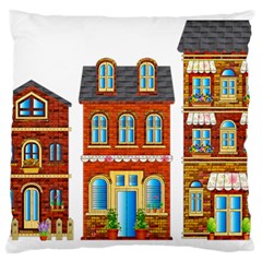 City Buildings Brick Architecture Standard Flano Cushion Case (two Sides) by Simbadda