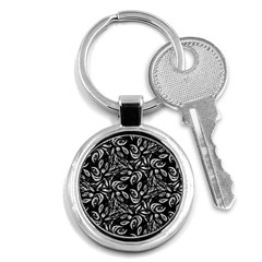 Fabric Pattern Flower Key Chain (round) by Bajindul