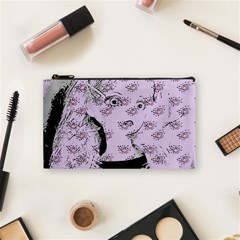 Wide Eyed Girl Lilac Cosmetic Bag (small) by snowwhitegirl