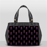 Nerdy 60s  Girl Pattern Black Oversize Office Handbag Front