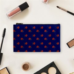 Red Rose Blue Cosmetic Bag (small) by snowwhitegirl