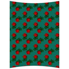 Red Roses Teal Green Back Support Cushion by snowwhitegirl