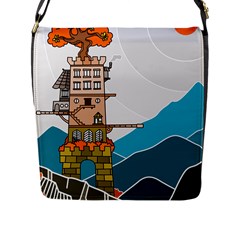 Art Artwork Drawing Painting Flap Closure Messenger Bag (l) by Simbadda