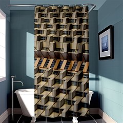 Architecture Geometry Shower Curtain 36  X 72  (stall)  by Simbadda