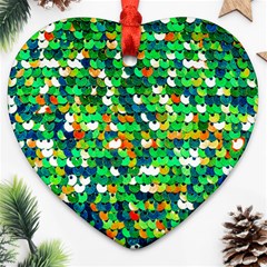 Funky Sequins Ornament (heart) by essentialimage