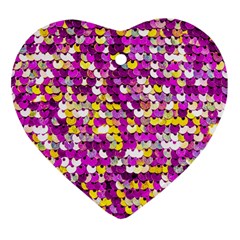 Funky Sequins Ornament (heart) by essentialimage