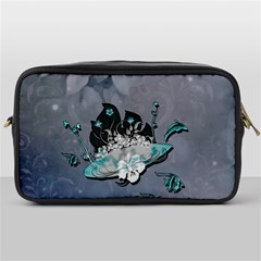 Sport, Surfboard With Flowers And Fish Toiletries Bag (one Side) by FantasyWorld7