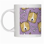 Corgi Pattern White Mugs Left