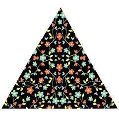 Flowers-2 Wooden Puzzle Triangle by ArtworkByPatrick