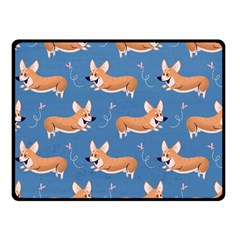 Corgi Patterns Fleece Blanket (small) by Sudhe