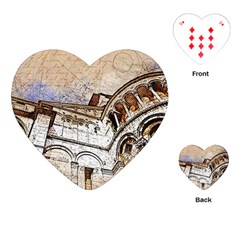 Building Architecture Columns Playing Cards Single Design (heart) by Simbadda