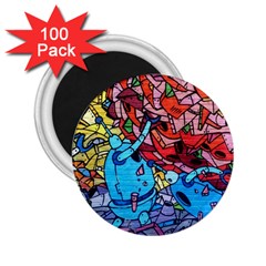 Graffiti Wall Mural Painting Arts 2 25  Magnets (100 Pack)  by Simbadda