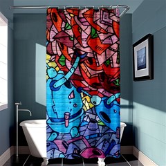 Graffiti Wall Mural Painting Arts Shower Curtain 36  X 72  (stall)  by Simbadda