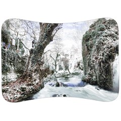 Tree Waterfall Landscape Nature Velour Seat Head Rest Cushion by Simbadda