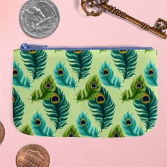 Peacock Feather Pattern Large Coin Purse by Vaneshart