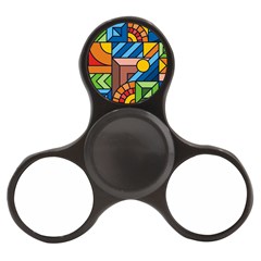 Colorful Geometric Mosaic Background Finger Spinner by Vaneshart